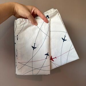 Restoration Hardware Baby & Child Airplane Route Set of 2 Standard Pillowcases